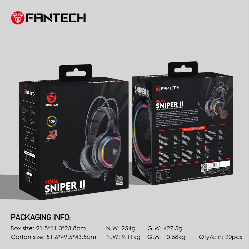 Headset gaming fantech Hg16s