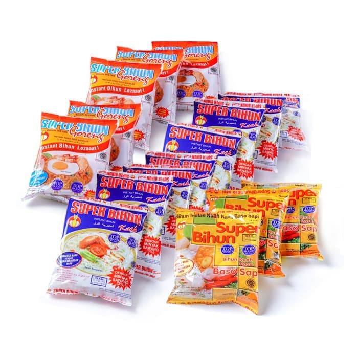 Paket J - Super Bihun Cap Atoom Bulan / Atom Bulan Kuah (8 pcs) + Goreng (5 pcs) + Baso (3 pcs)