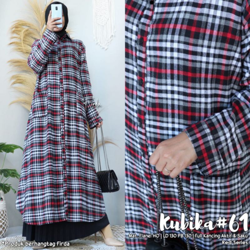 Kubika #61 dress flanel jumbo big size