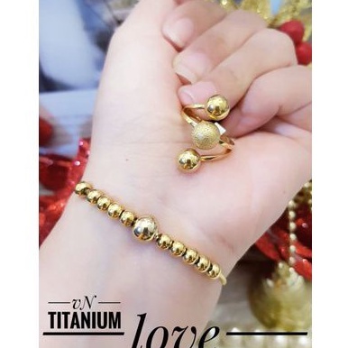 TiTanium set gelang dan cincin y829844