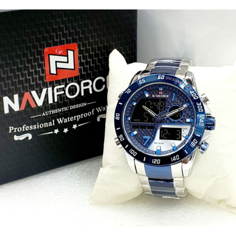 jam tangan original Kode LG Naviforce 9171 rantai DT