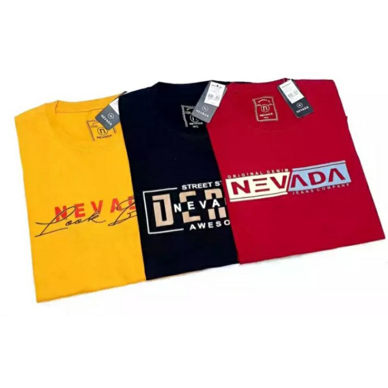 kaos nevada paket 3pcs 100k | kaos nevada cewek cowok branded matahari | kaos original Bandung