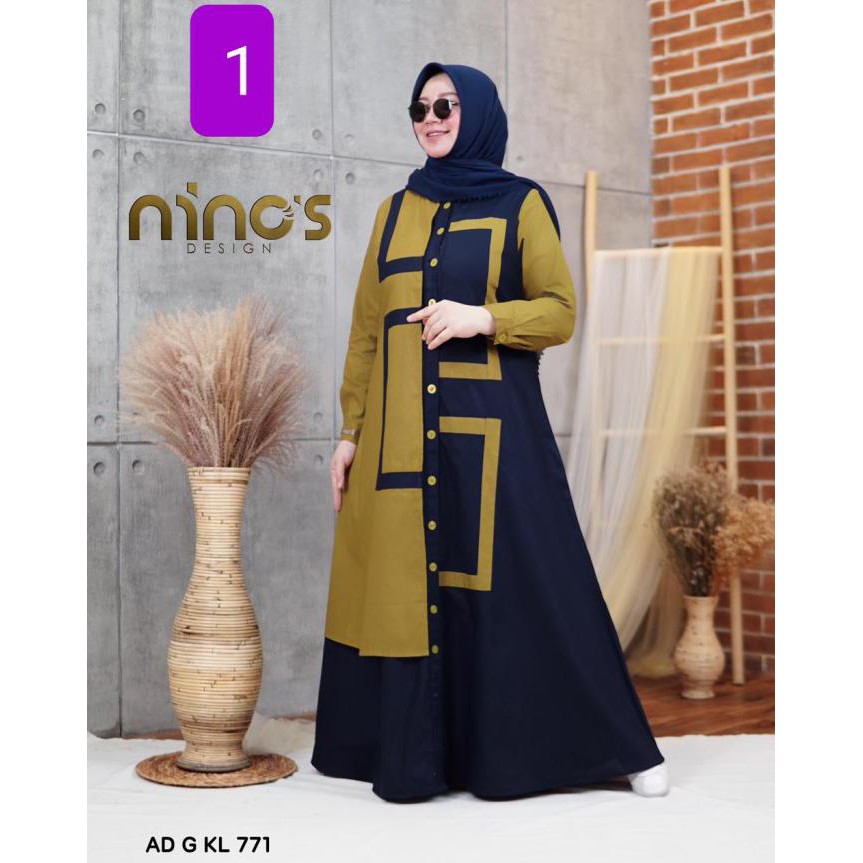 Terbaru Gamis Ad G Kl 771 Dress New Collection By Ninos.Design/#41 - 1