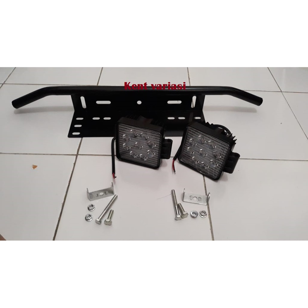 Paket Bracket Dudukan dan Lampu Sorot Tembak LED Mobil Universal