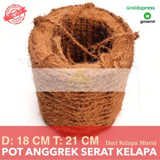 Pot Anggrek Besar Diameter 18 cm Pot Gantung Sabut Pot Anggrek Besar Diameter 18 cm Pot Gantung Sabut