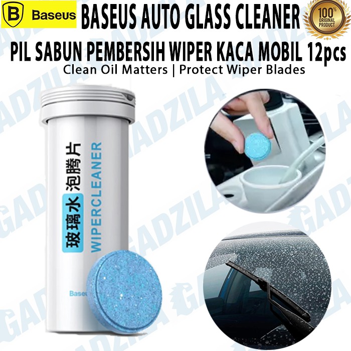 Baseus Auto Glass Cleaner Sabun Pembersih Wiper Kaca Mobil isi 12pcs