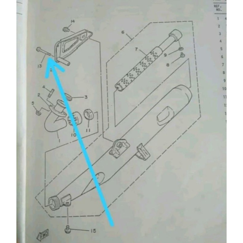 BAUT BREKET STEP GANTUNGAN KNALPOT RX KING LAMA RX KING KOBRA 1983-1994 ORIGINAL