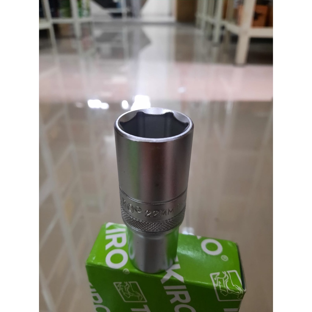 TEKIRO 1/2 INCH KUNCI SOCK DEEP WALL 6 PT 22 MM / MATA SOK PANJANG