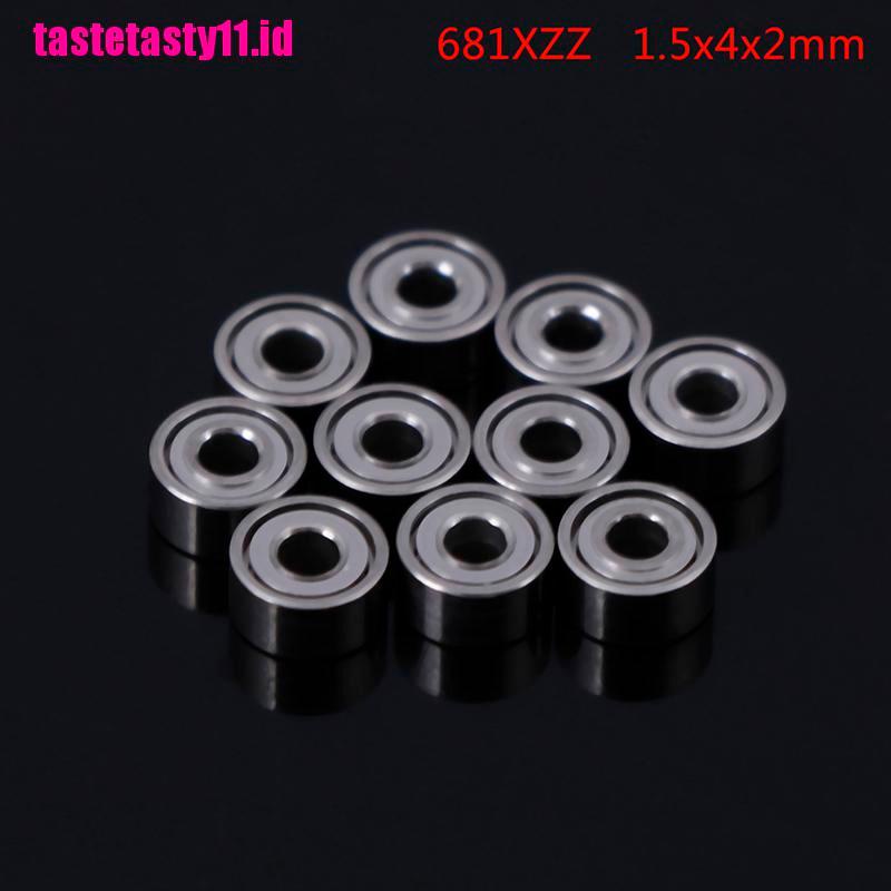 10 Pcs 681XZZ 1.5x4 X 2mm Bola bearings Miniatur Tangan