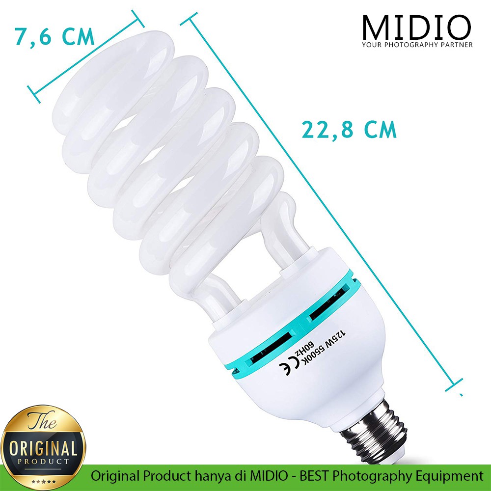 Lampu Studio Fotografi 5500 Kelvin (Daylight Lamp) 125 watt | Shopee