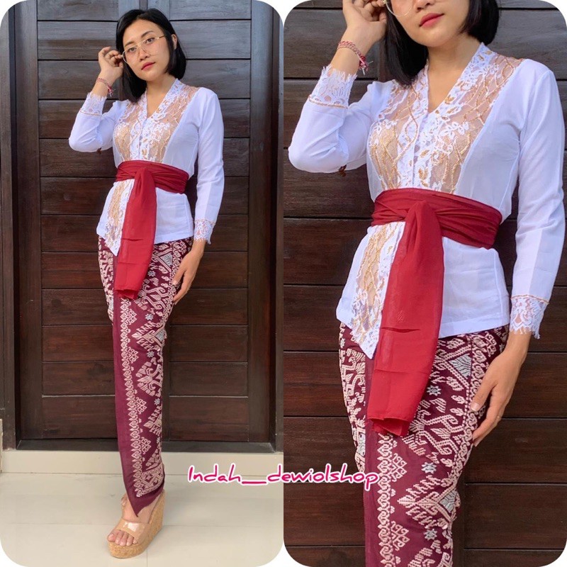 kebaya jadi payet brokat premium