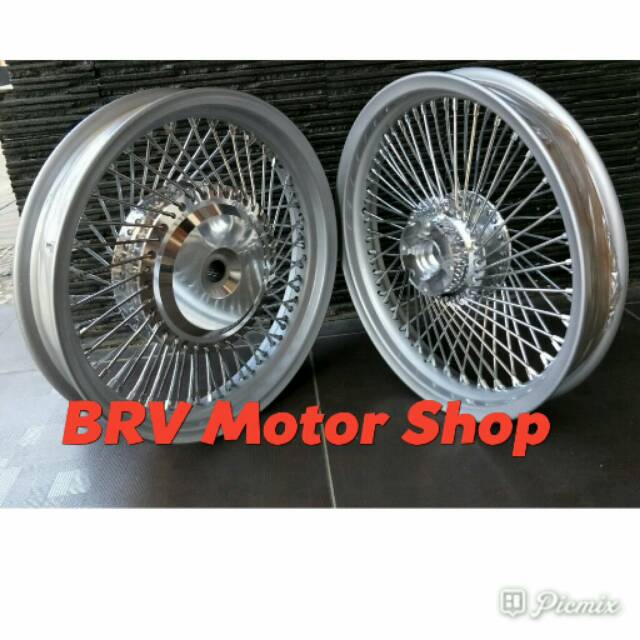 Sepaket Velg Jari Jari Seribu Vario Mio Spin Scoopy Beat Fino. skywave Dll Tapak Lebar Ring 14