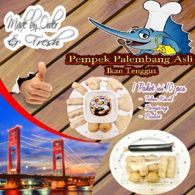

Pempek Palembang Asli. IKAN TENGGIRI 10 Porsi