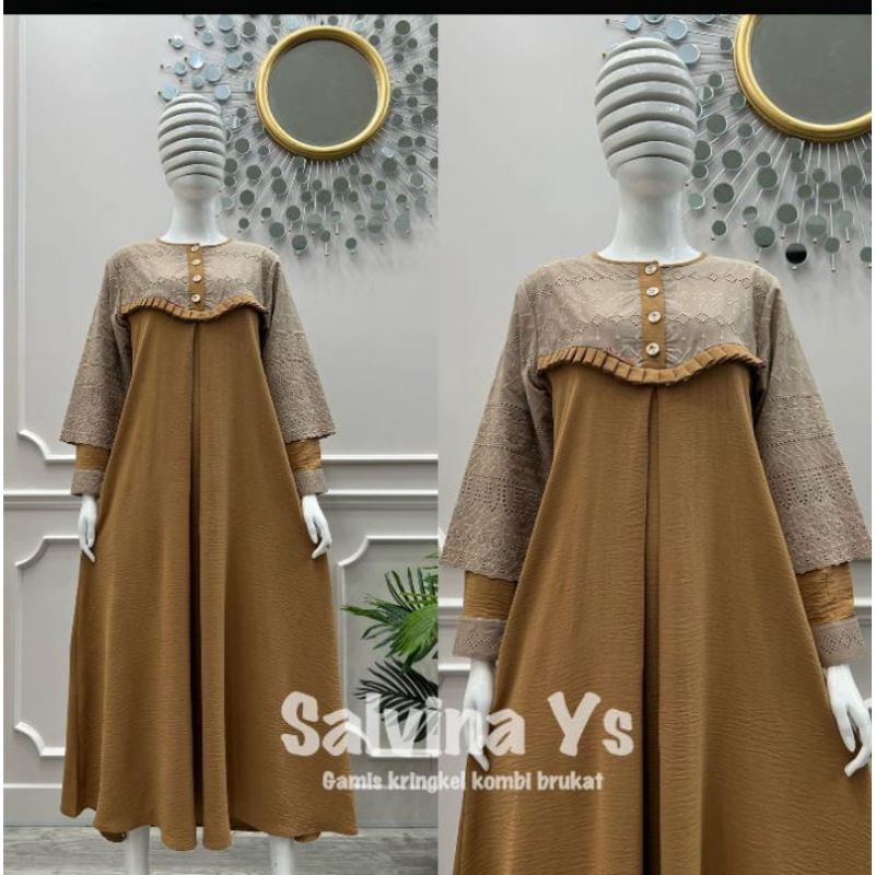 gamis salvina ori Kombi brukat