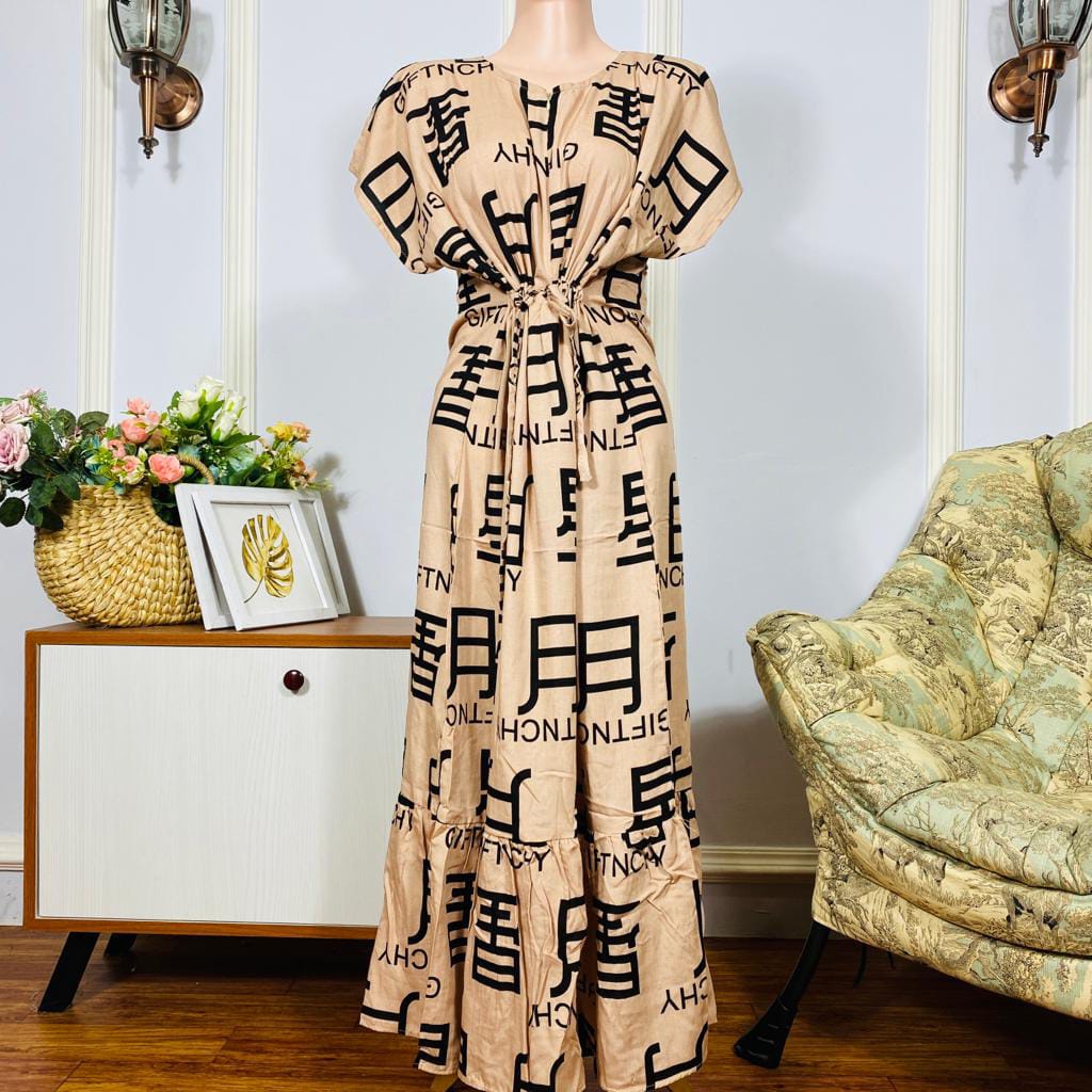 Daster Semata kaki Rayon Manohara Ruffle Busui Panjang Semata Kaki LD 120 Long Dress kekinian - Longdress semata kaki-Giftnchy