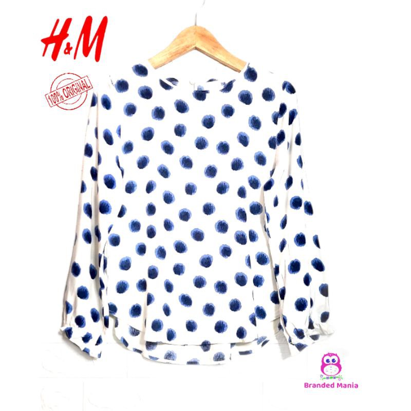 HnM Baju Blouse Atasan Wanita Lengan Panjang