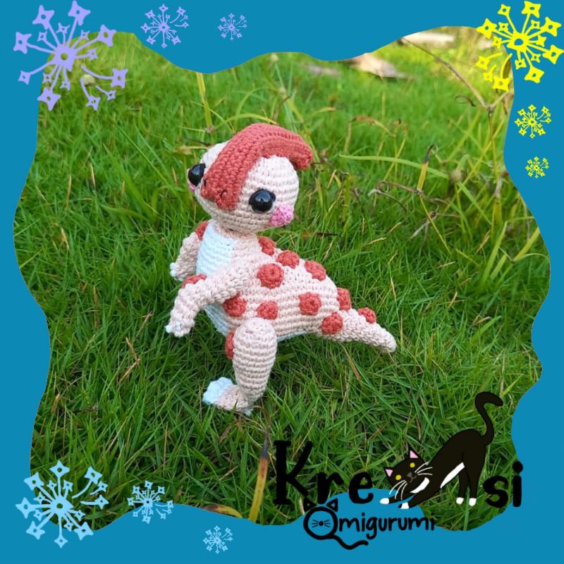 Amigurumi dinosaurus (PARASAUROLOPHUS)/boneka rajut dinosaurus / dinosaur amigurumi/boneka rajut din