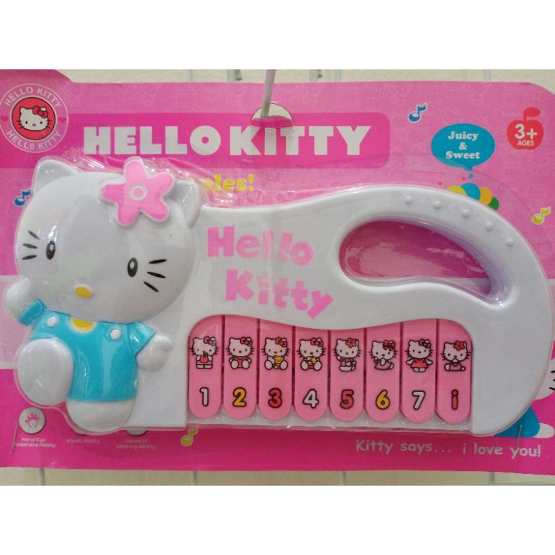 Mainan Anak Laki Perempuan Piano Doraemon  dan Hello Kitty Bersuara