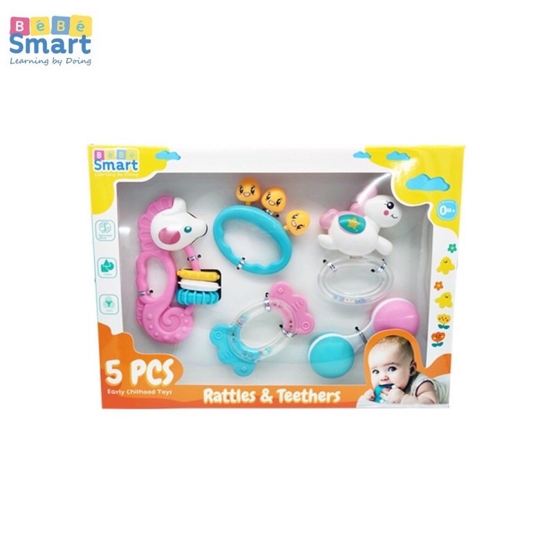 MAINAN GIGITAN BAYI PEGANGAN BAYI BEBE SMART RATTLES &amp; TEETHERS Bebesmart /FOX &amp; UNICORN mainan bayi/Kado hadiah bayi/Bebesmart Teether