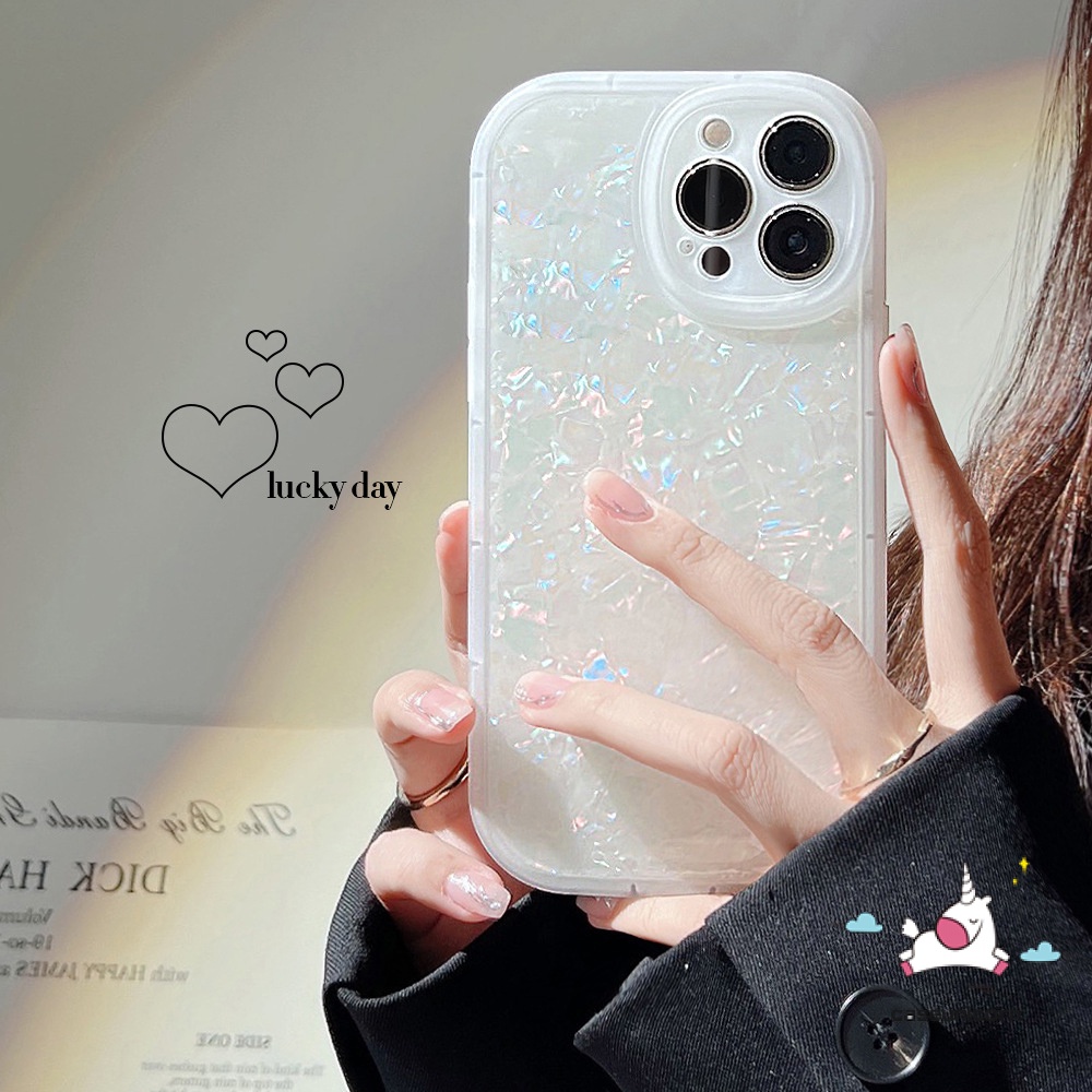 Shell Pattern Phone Case Cpmpatible for iPhone 11 13 12 Pro Max 6 6s 7 8 Plus XR XS MAX SE 2020 Simple Fashion Marble Case Round Lens Camera Protetion Shockproof Back Cover