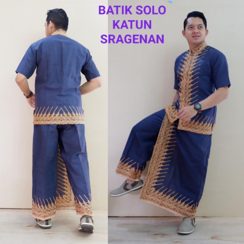 setelan baju dan celana sarung batik solo