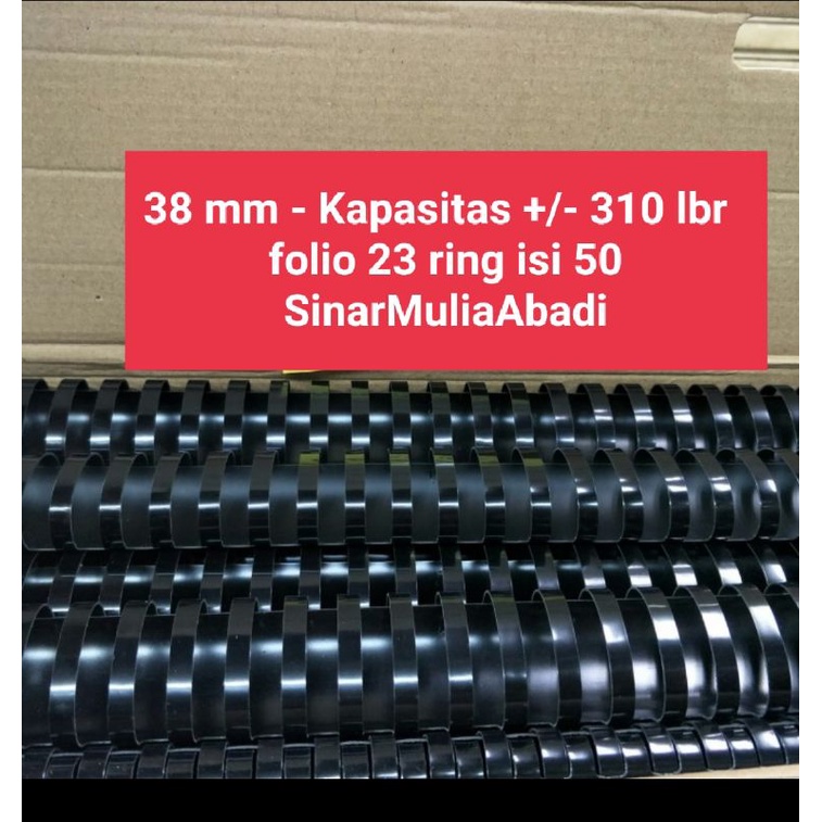 

Spiral Jilid Plastik 38 mm Folio per dus isi 50 pcs
