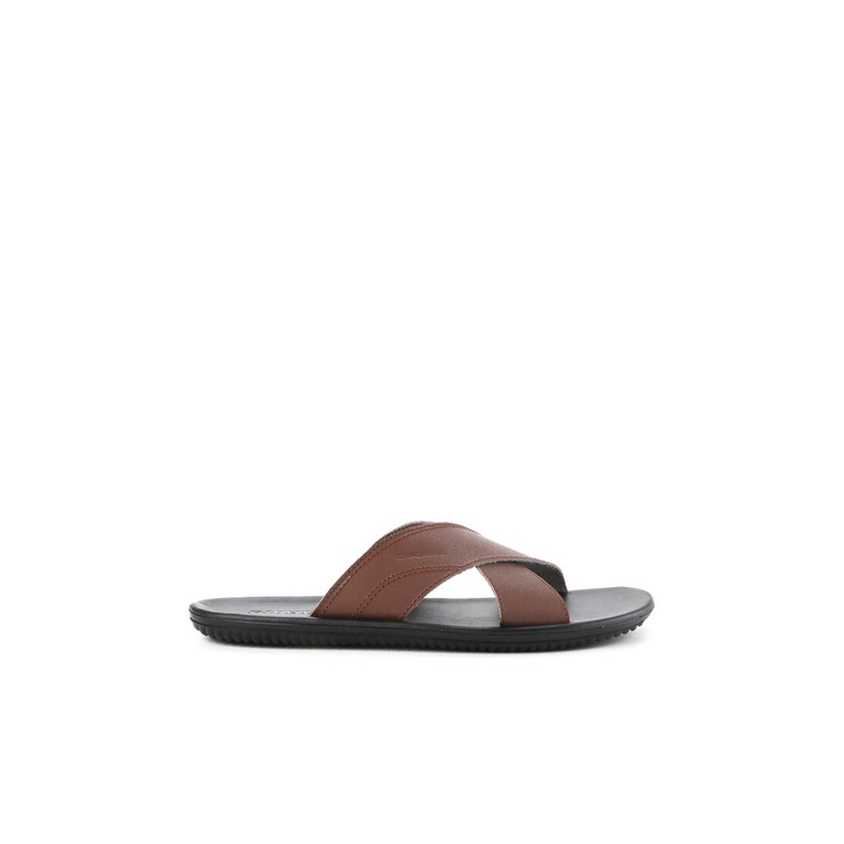 SANDAL SLIDE KULIT PRIA CARDINAL ORIGINAL CASUAL TERBARU COKLAT CA09