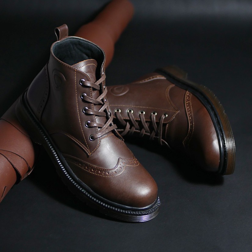 PELLIFE BROWN (KULIT ASLI) |ManNeedMe x Greata| Sepatu Boots Pria Casual ORIGINAL