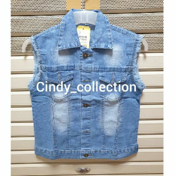 ROMPI JEANS WANITA TEBAL L XL ROMPI CEWEK ROMPI WANITA VEST DENIM OUTER Trendy Terbaru Kekinian
