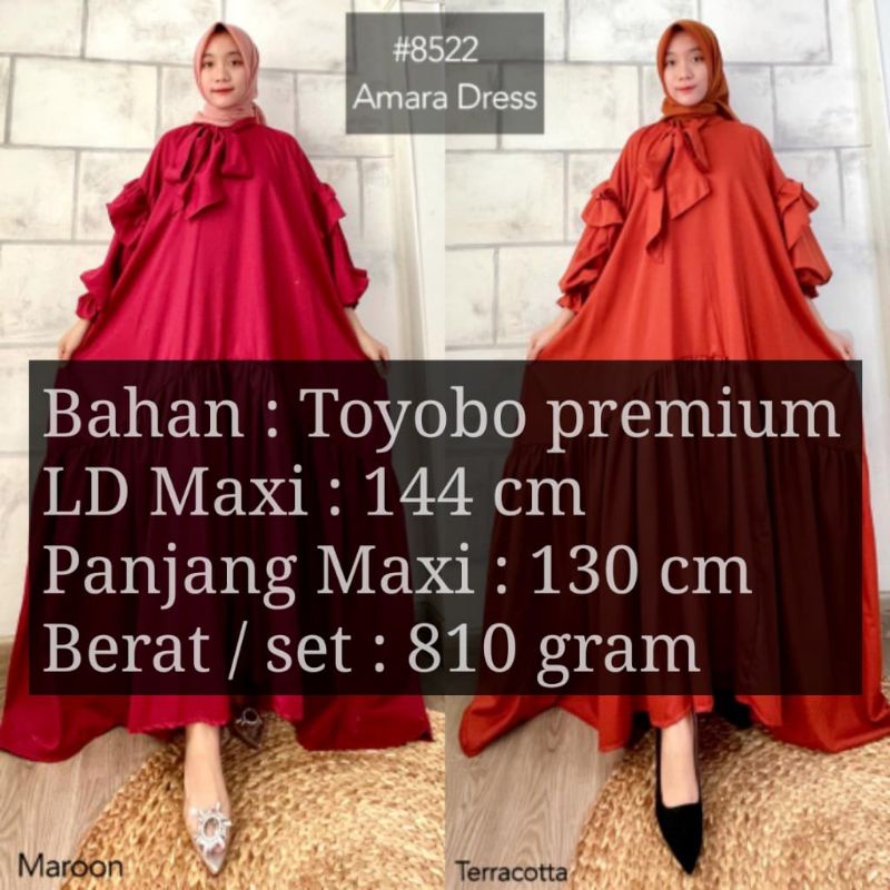 Amara Dress Original by MK Ori Miss Kami Hijab MissKami Dress Oversize Over Size Lingkar Dada LD Bes