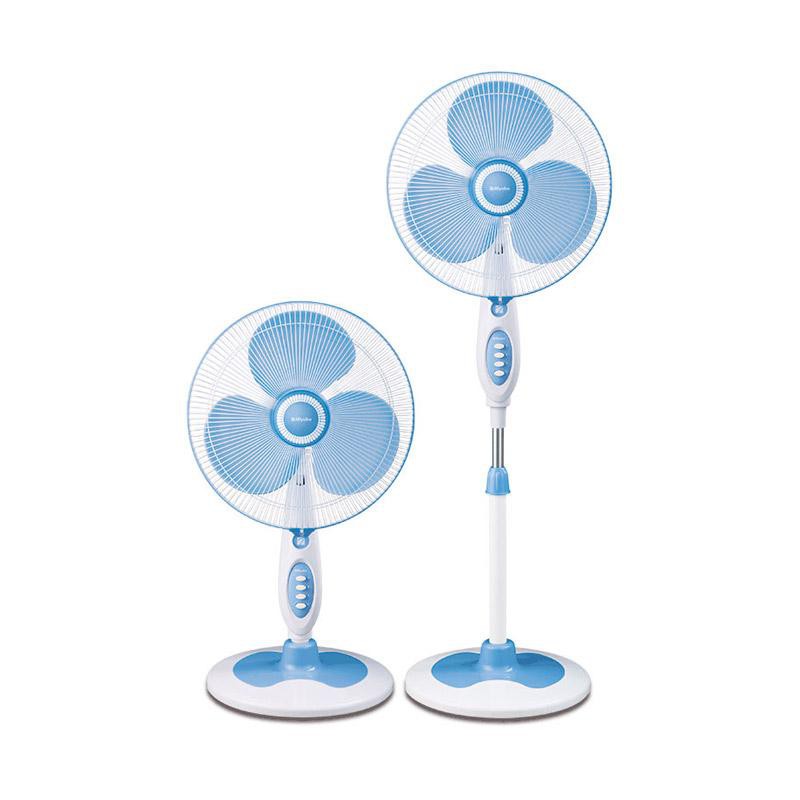 Miyako KAS1618KB Kipas Angin Berdiri 16 Inci 2 in 1 Stand & Desk Fan Motor Tembaga Strong Blade Smoo