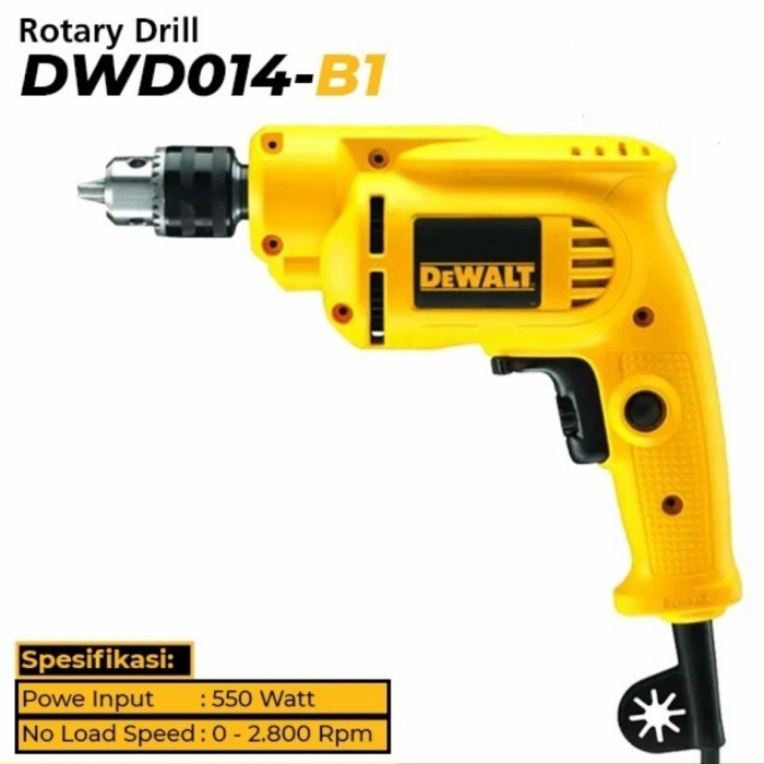 DEWALT DWD014 - MESIN BOR TANGAN 10 MM / ROTARY DRILL 10MM