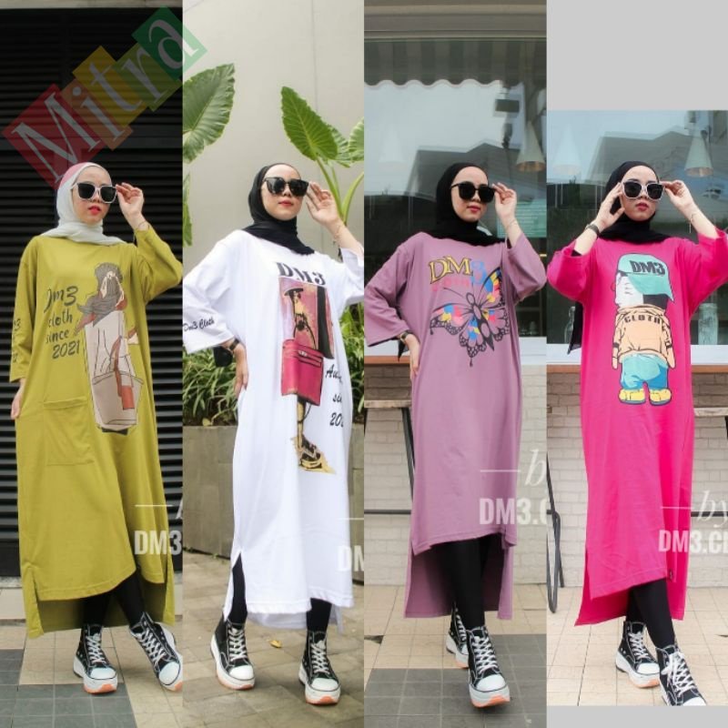 HC - TERBARU DM3/ LONG TUNIK DM3/ LONG TUNIK JUMBO/ LONG TUNIK KAOS/ LONG TUNIK MURAH/ LONG TUNIK TE