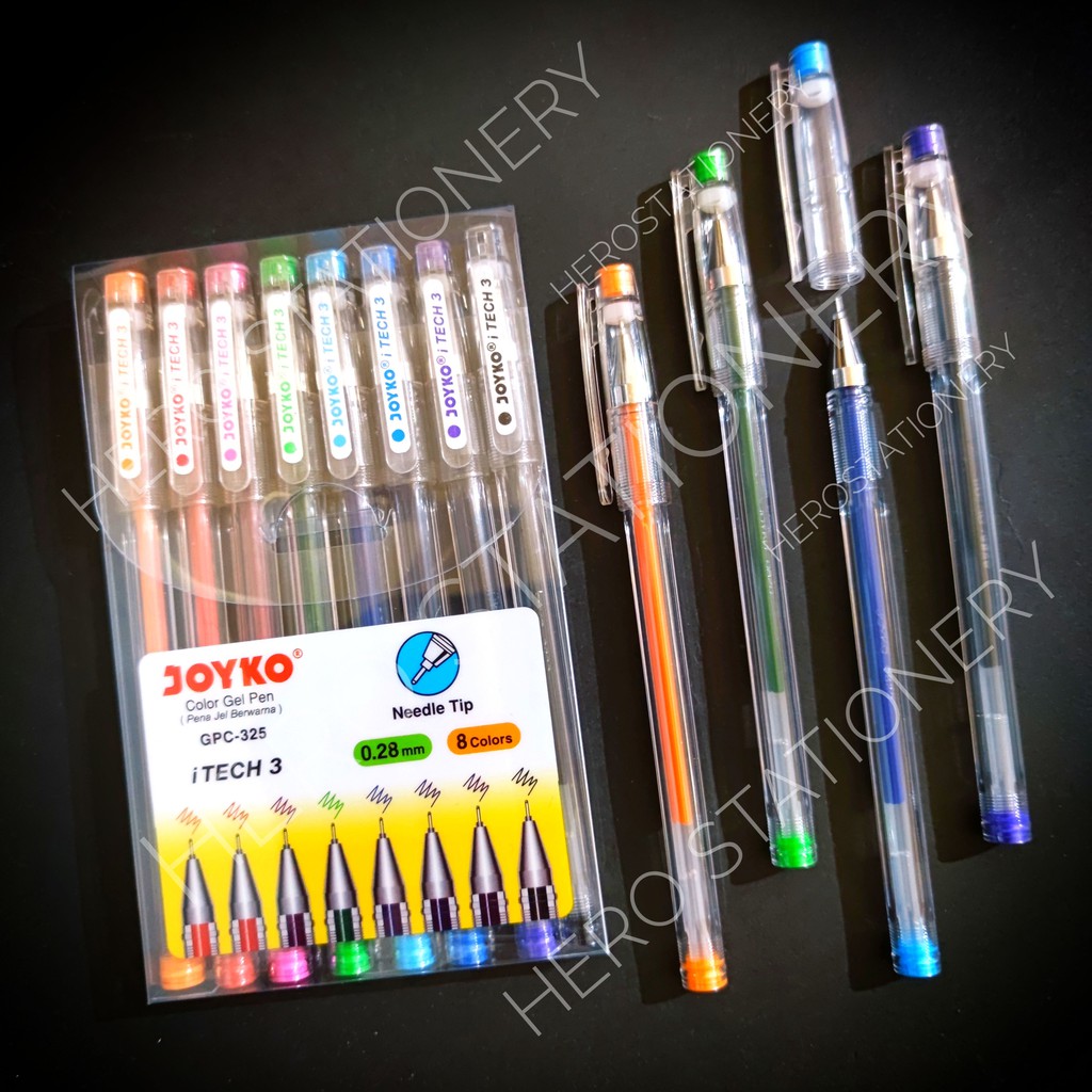 

Joyko color gel pen i tech 3 0.28 mm 8 warna GPC-325
