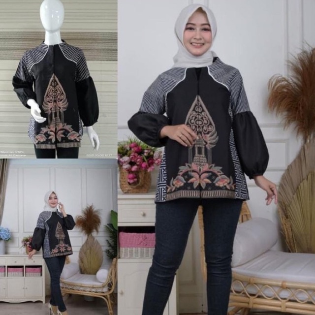 Atasan Batik - Katun Trikot - Wayang