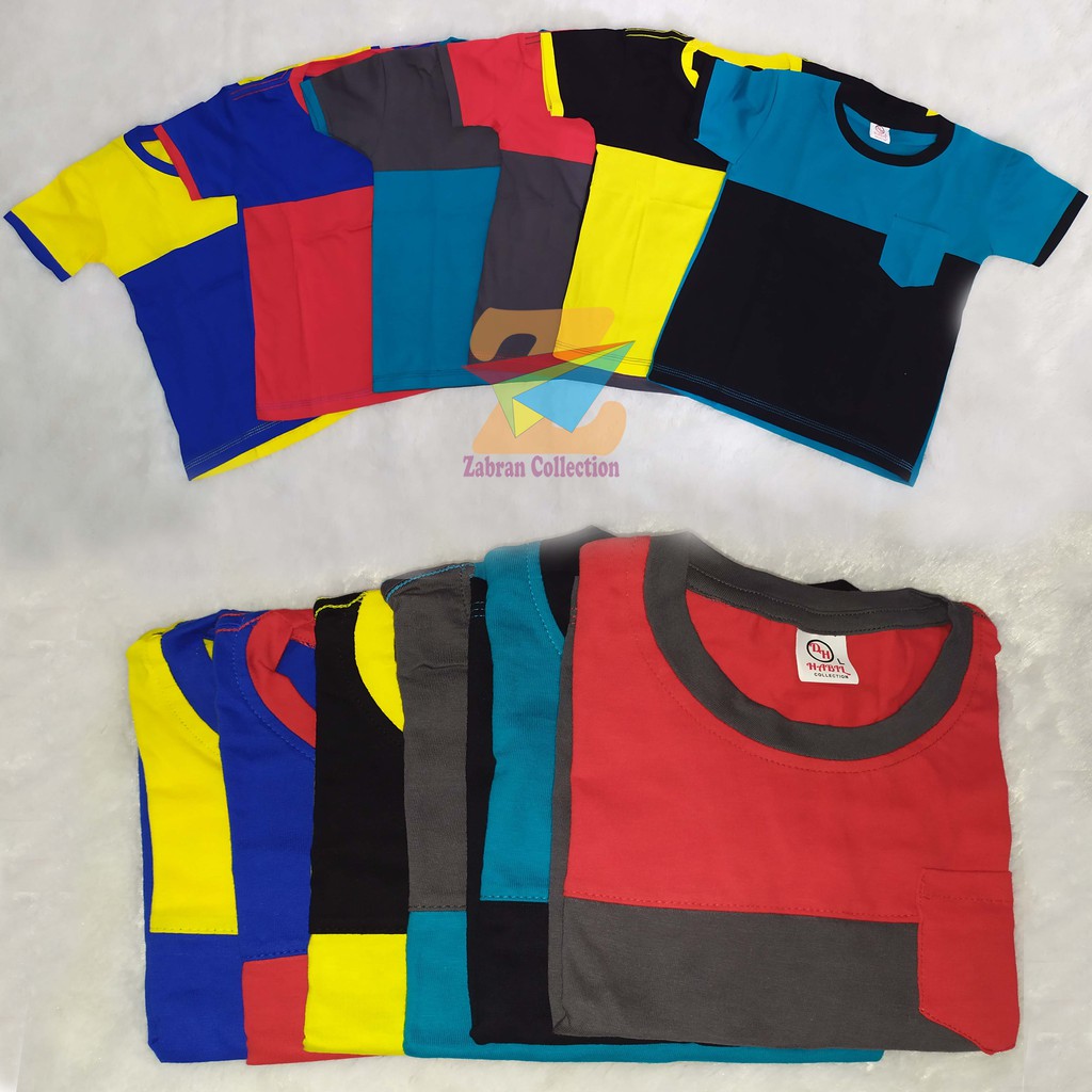 Download Kaos Anak Polos Saku/Kaos Anak Pocket | Shopee Indonesia