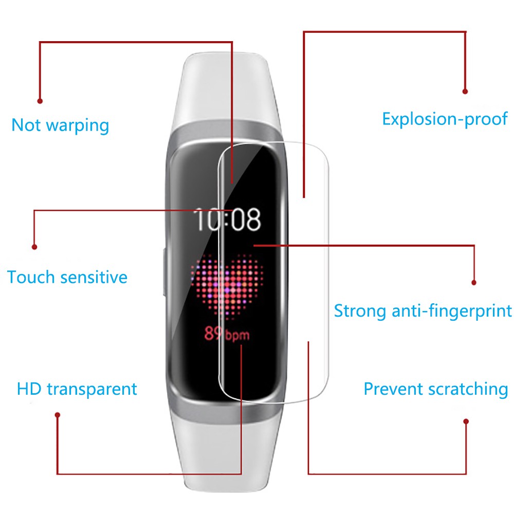 Pelindung Layar Samsung Galaxy Gear Fit 2 / Fit 2 Pro / R350 / Fit-E Full Cover Bahan Pet Anti Gores