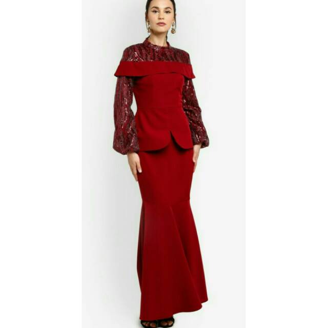 Zalia Sequin Off Shoulder Peplum Set