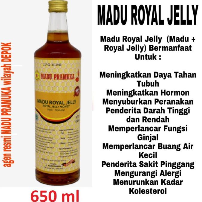 

BISA COD Madu Pramuka "MADU ROYAL JELLY" 650 ML (MADU + ROYAL JELLY)/MINUMAN COLLAGEN/MINUMAN YOYIC/MINUMAN DIET/MINUMAN PEMUTIH BADAN/MINUMAN KOREA/MINUMAN KEMASAN/MINUMAN KALENG/MINUMAN KOTAK/MINUMAN SEHAT HERBAL/MINUMAN SEHAT UNTUK TUBUH/MINUMAN SEHAT