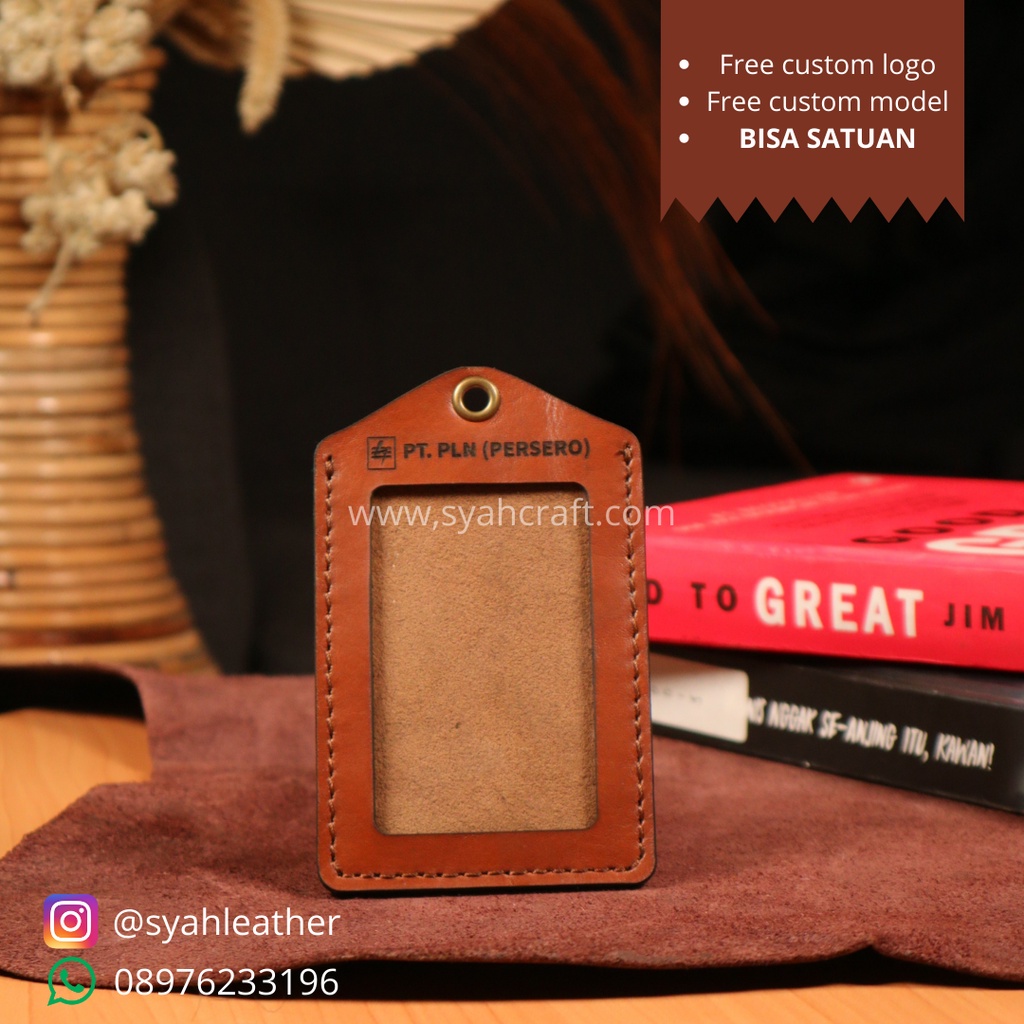 

ID Card Kulit Asli Murah Nametag Lanyard