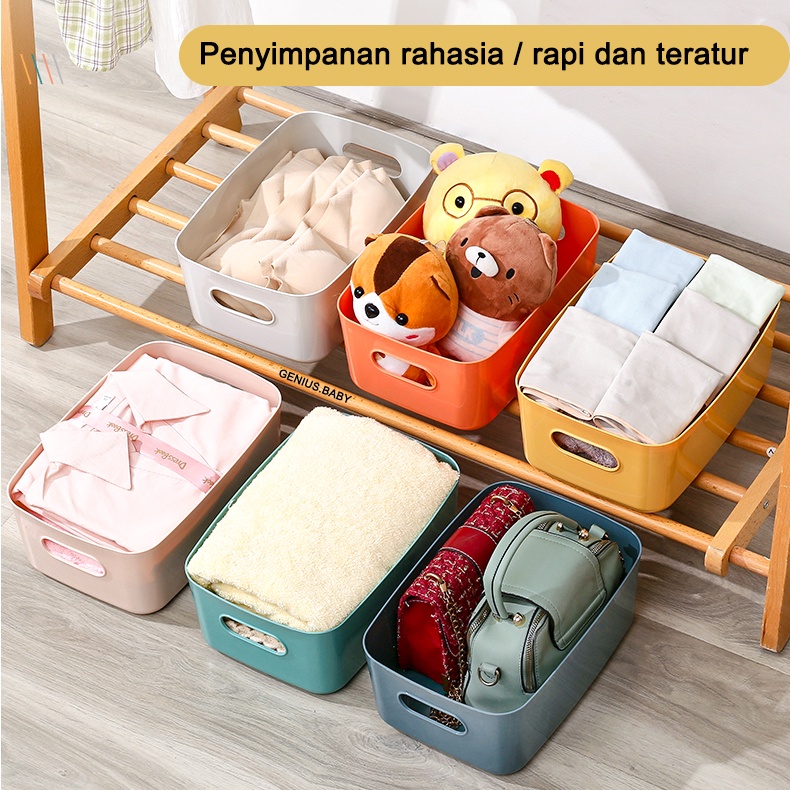 Genius Bala Storage Box / Box penyimpanan / Keranjang plastik Serbaguna Kapasitas Besar / Tempat Penyimpanan Mutifungsi