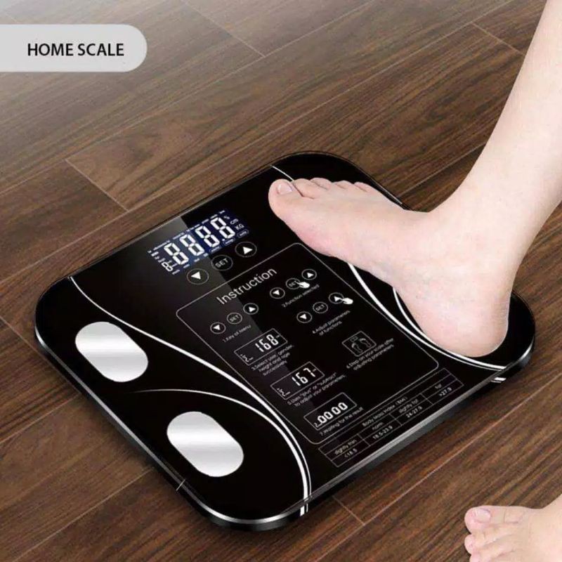 timbangan badan digital / timbangan diet ukur kadar lemak / smart body scale