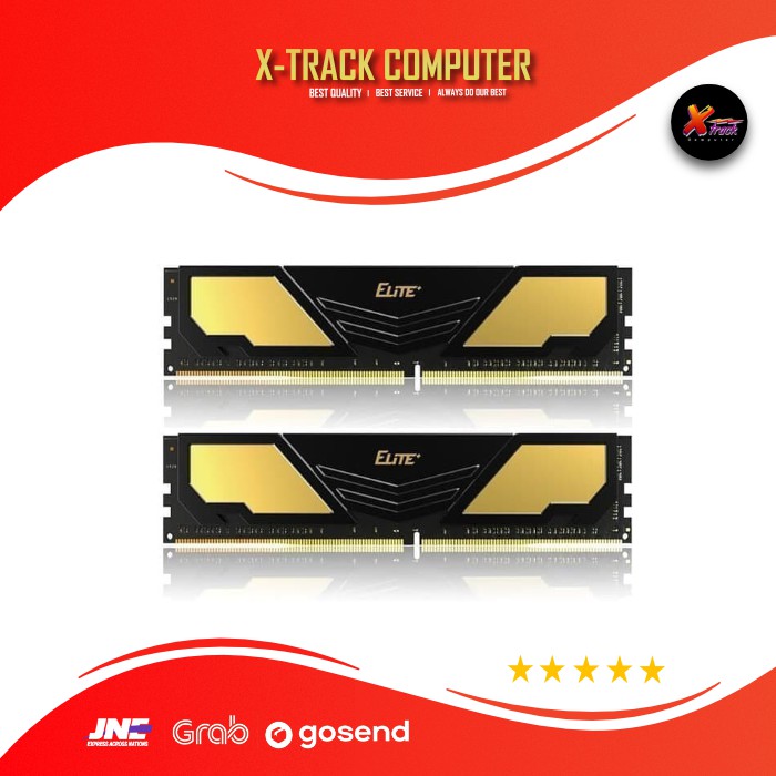 Team Elite Plus Black DDR4 PC25600 3200Mhz Dual Channel 16GB (2x8GB)