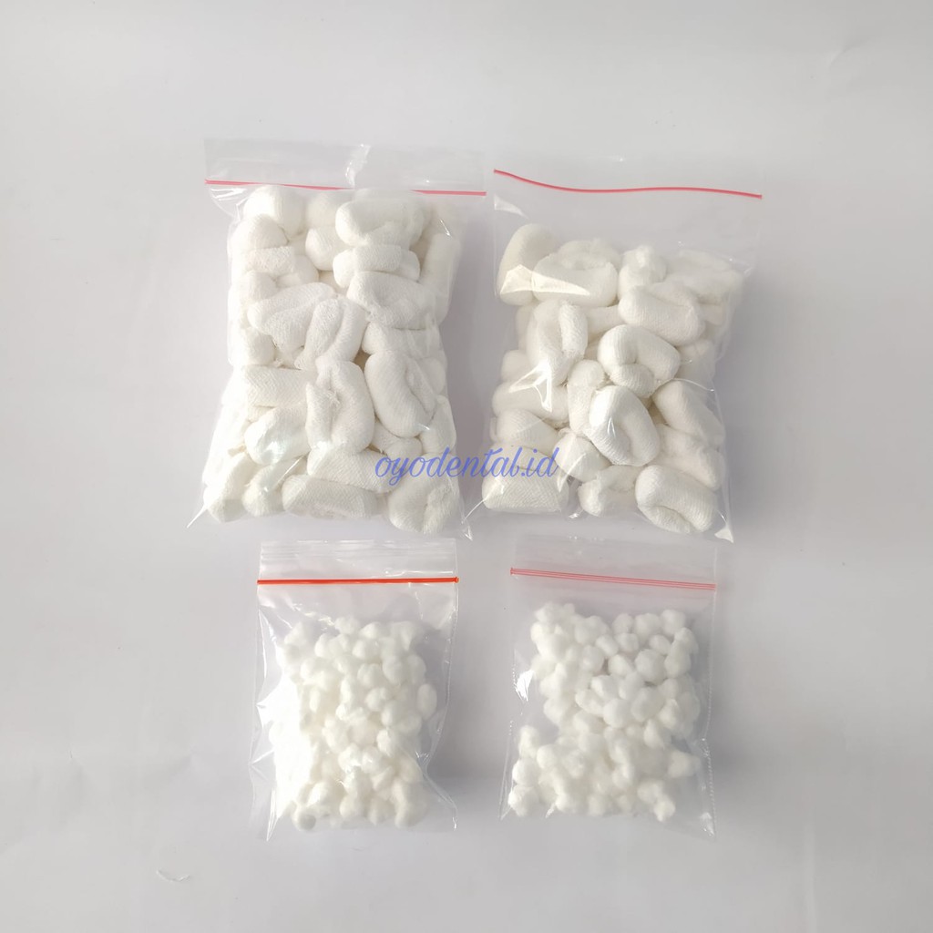 Dental tampon gigi kassa cotton pellet ecer