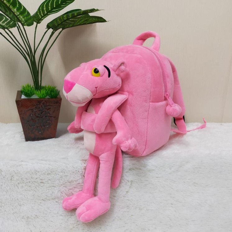 Toysopedia Tas Ransel Boneka Pink Panther bisa dilepas Ransel Anak Paud/Tas Karakter/Kado Tas Anak