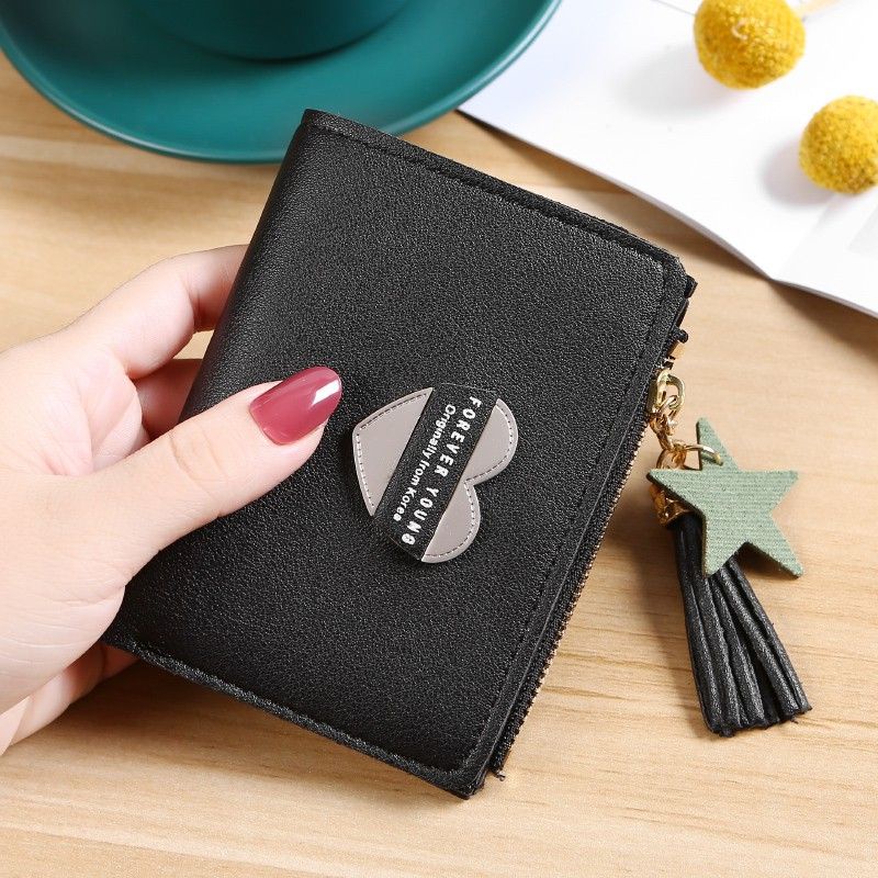 Medan Termurah kd62 Korean style Dompet love timbul lipat import dompet Trendy