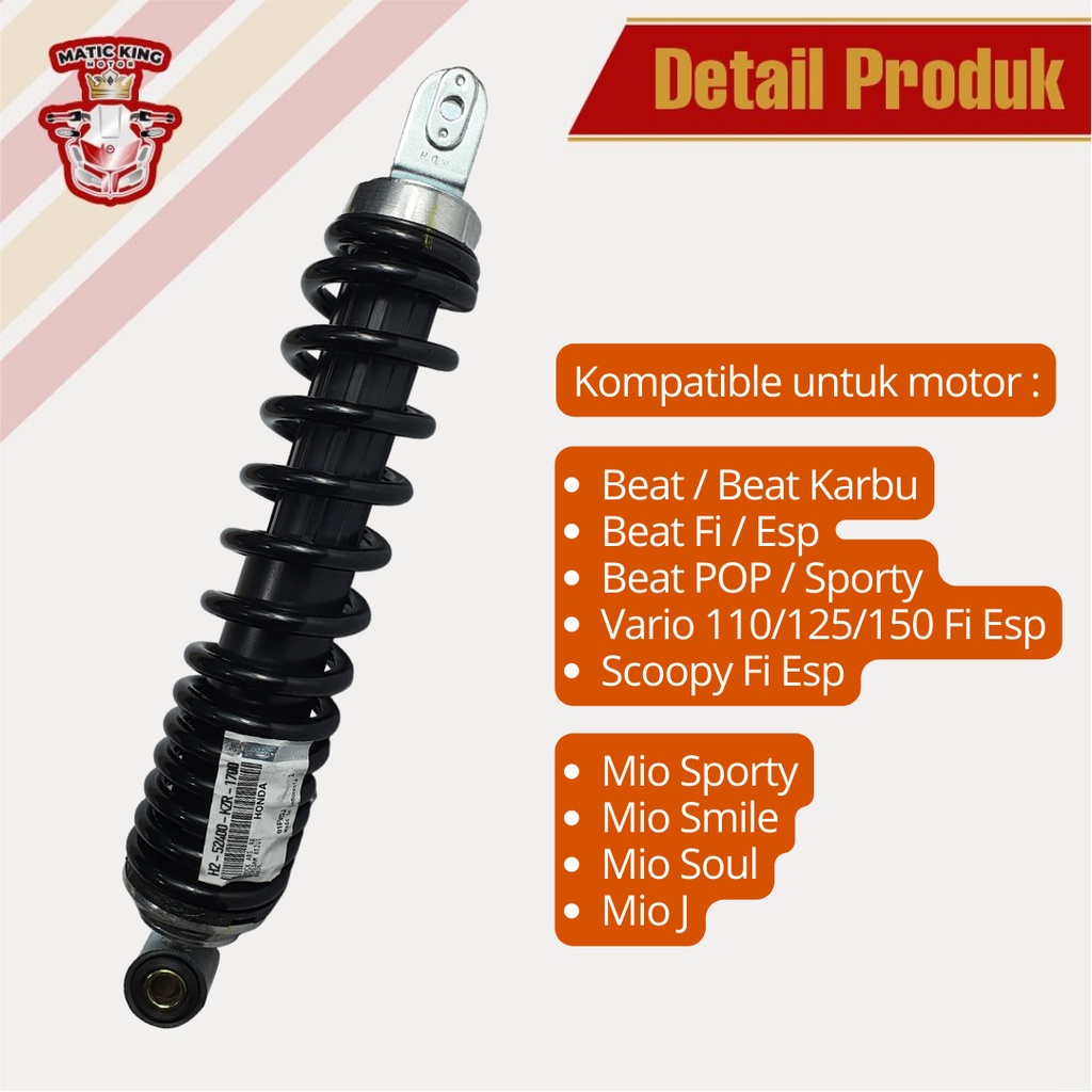 Shockbreaker sok Belakang Beat Karbu (2008-2012) ASPIRA H2-52400-KVY-1700