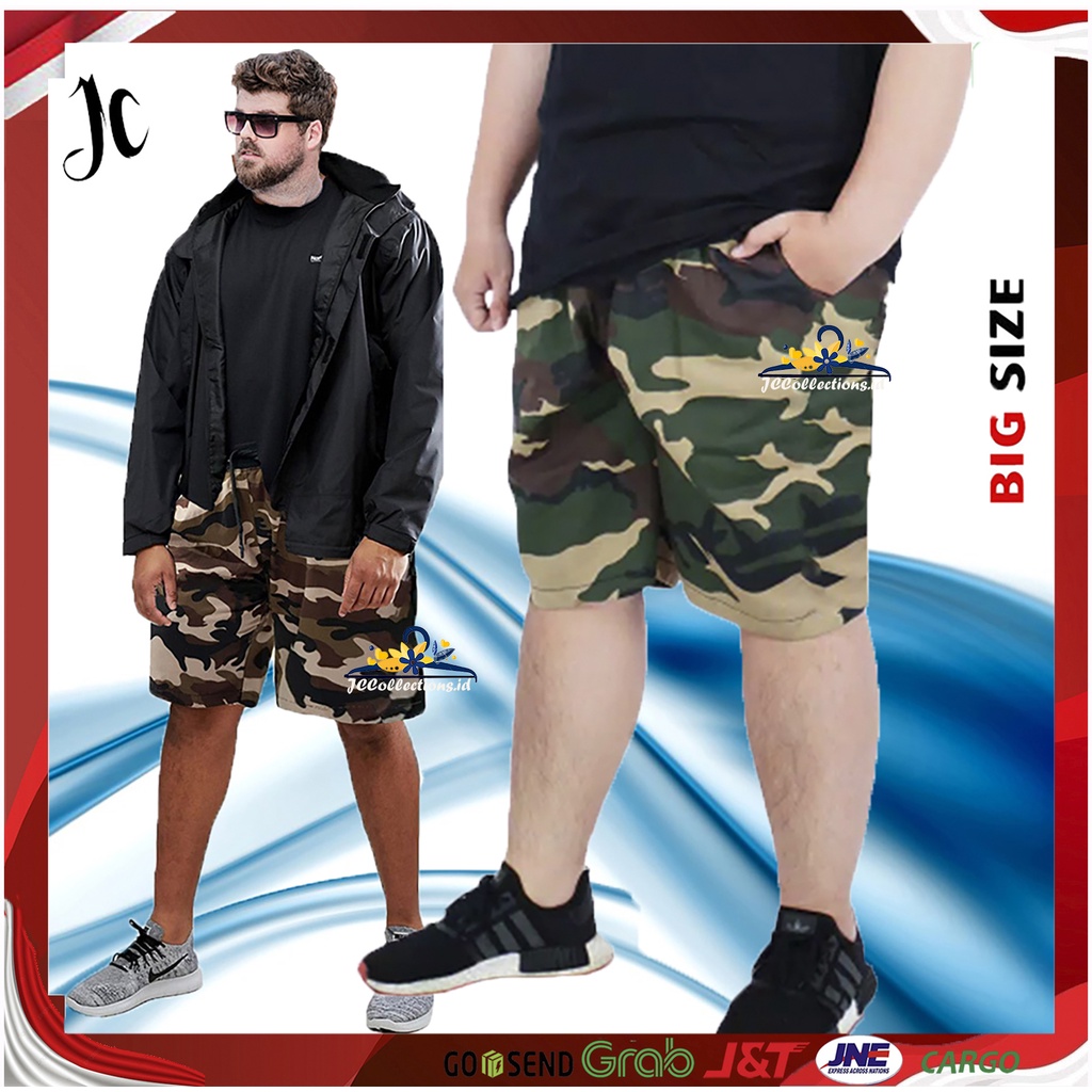 Celana Pendek Pria JUMBO Army BIG SIZE Pria Ecco Loreng - JCCollections