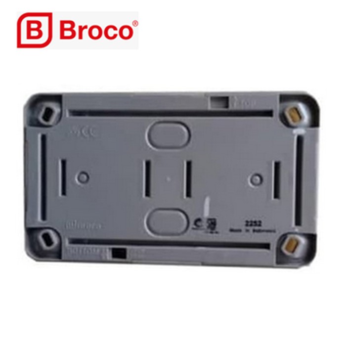 Atlantic Double Socket Outlet Outdoor BROCO Stop Kontak Tutup 2252