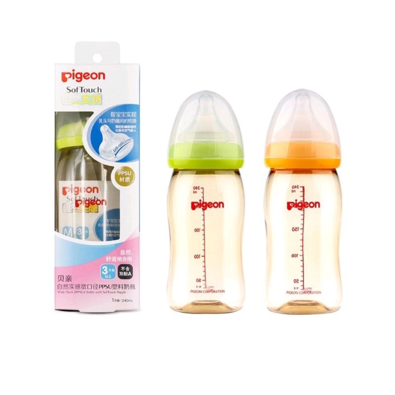 BOTOL SUSU PIGEON PPSU WIDE NECK 240 ML